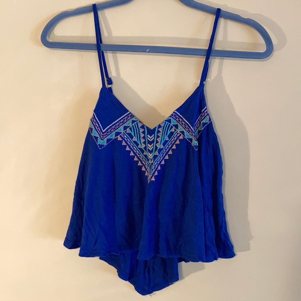 Embroidered Crop Top